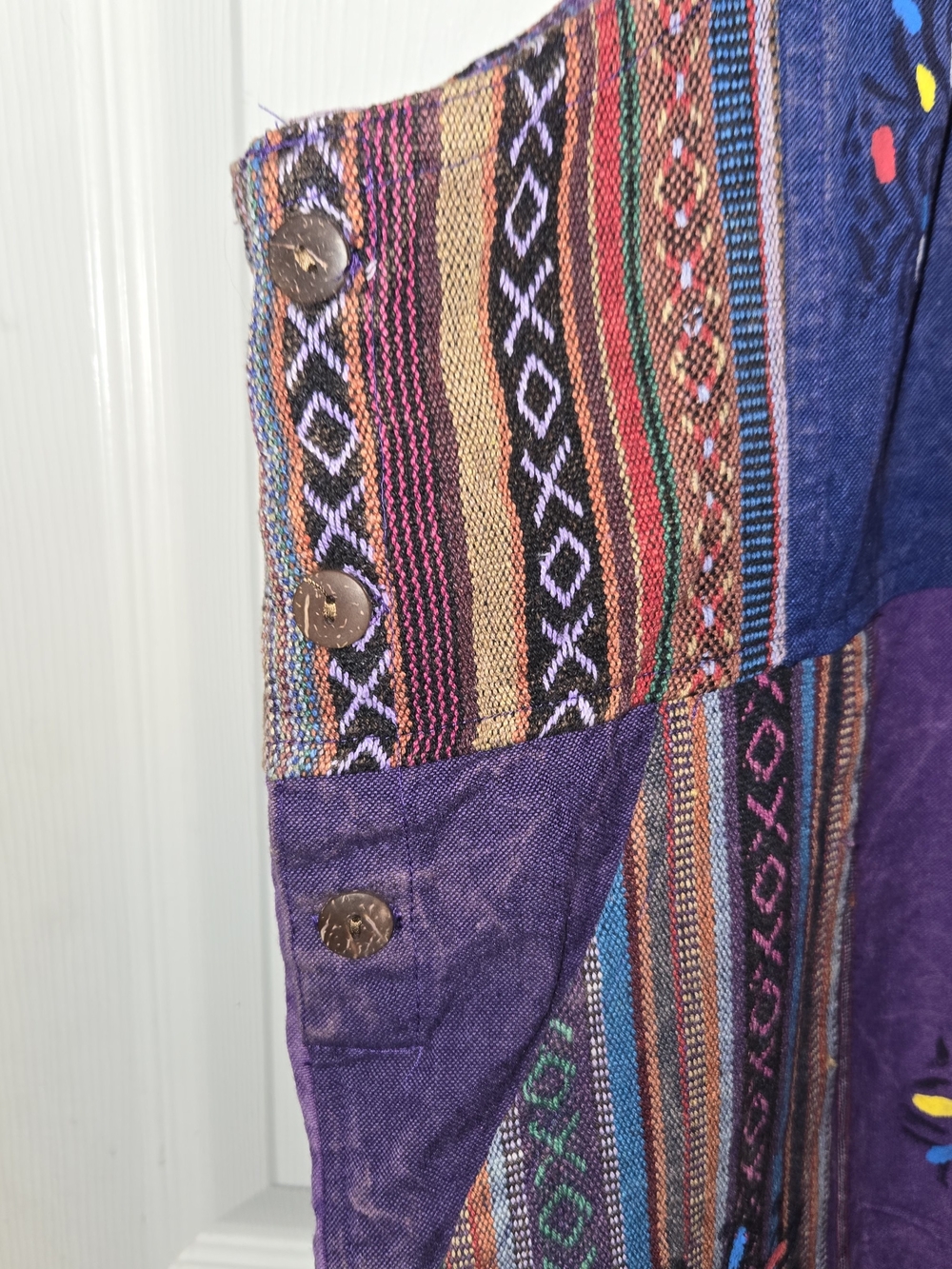 Rising International Multicolor Striped Mushroom Patchwork Jumpsuit - Picture 6 of 9